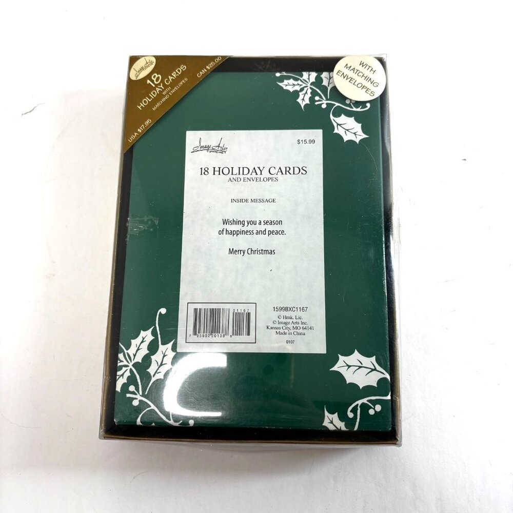 Hallmark Holiday Christmas Cards Lot (2 Boxes) 18 Count w Envelope New Open Box